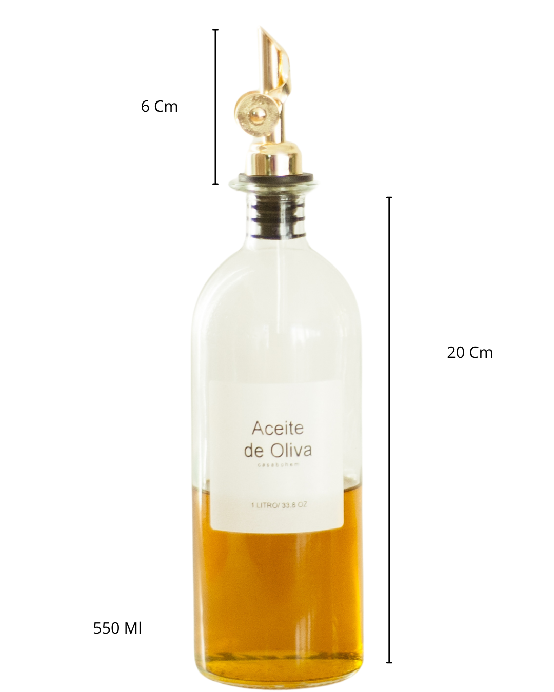 Pack 2 Botellas Dispensadoras 550 ml con Alcuzas Inox + Bandeja de Madera