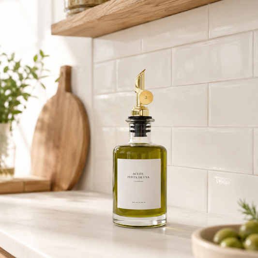 🫒 Alcuza de Vidrio 350 ml con Boquilla de Acero Inoxidable