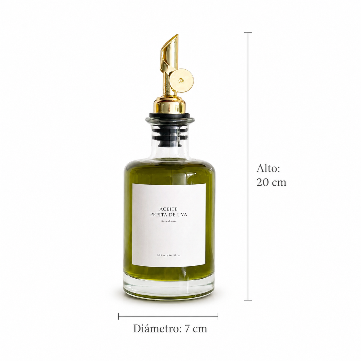 🫒 Alcuza de Vidrio 350 ml con Boquilla de Acero Inoxidable