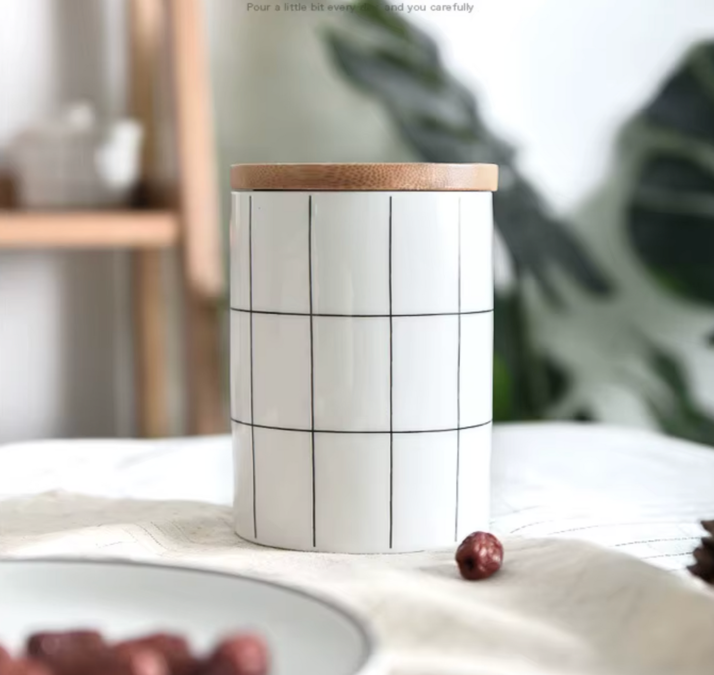 Pack 3 Contenedores Cerámica Rayas