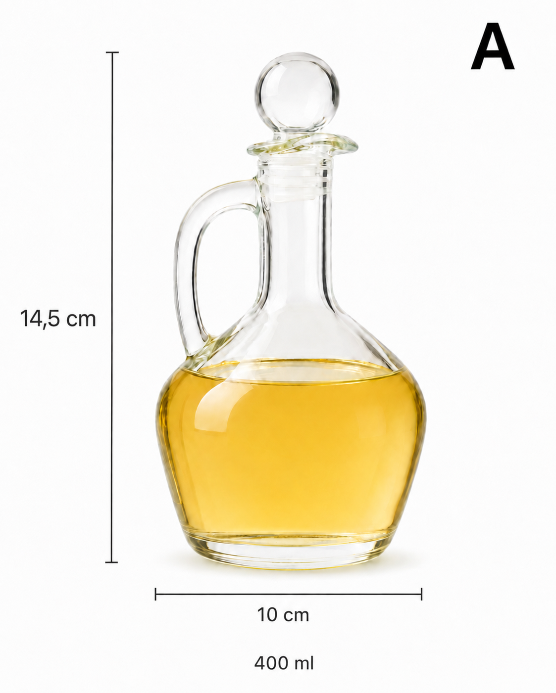 Aceitera de Vidrio Vintage 400 ml | Modelos A y B