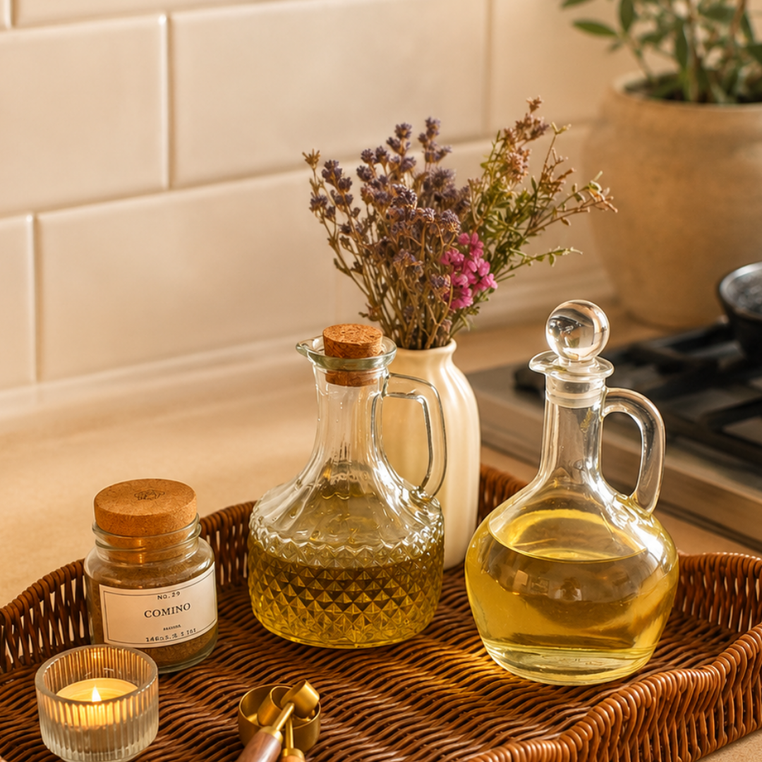 Aceitera de Vidrio Vintage 400 ml | Modelos A y B