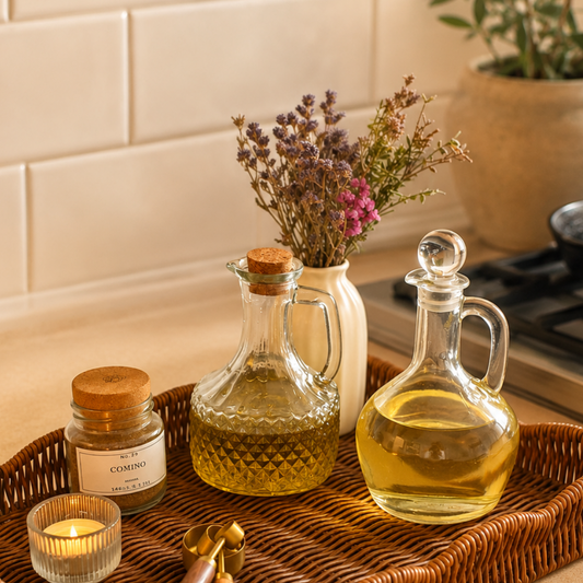 Vinagrera/Aceitera de Vidrio Vintage 400 ml | Modelos A y B