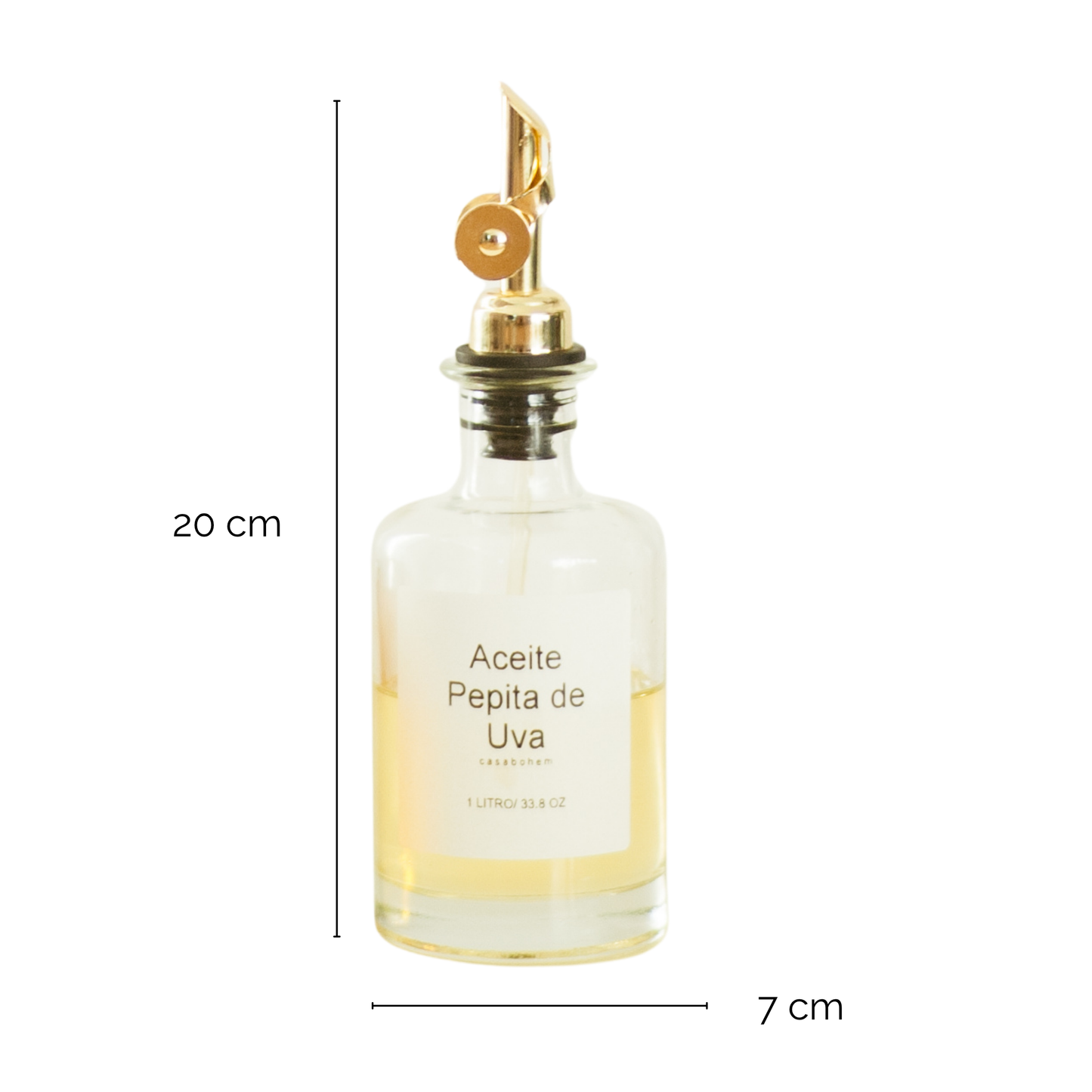 🫒 Alcuza de Vidrio 350 ml con Boquilla de Acero Inoxidable