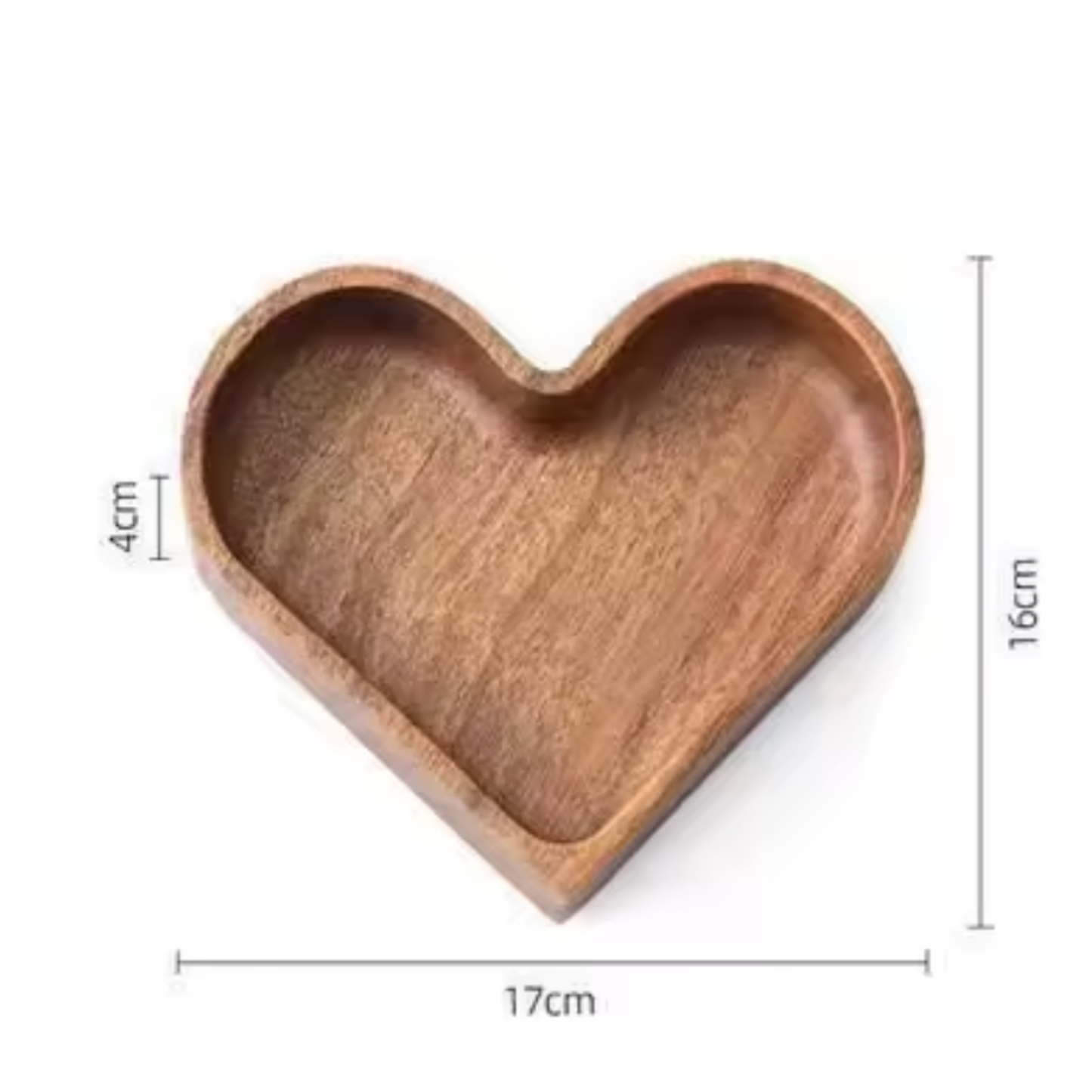 Pack 4 Bandejas de Madera Corazón.