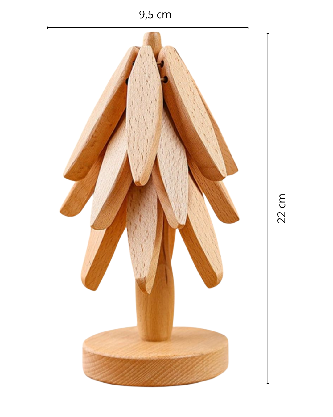 Árbol Nórdico de Madera Posa Ollas- Diseño 3 en 1