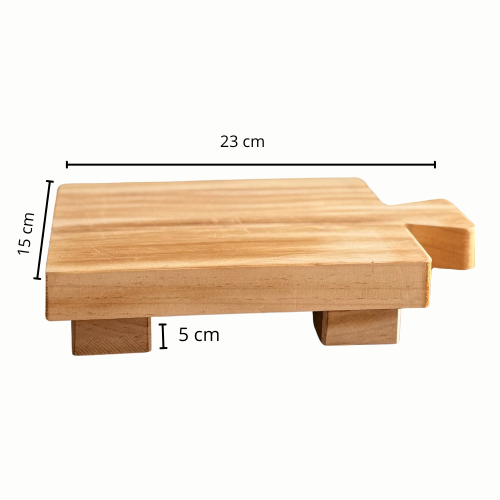 Pedestal de Madera Tabla con Patas.