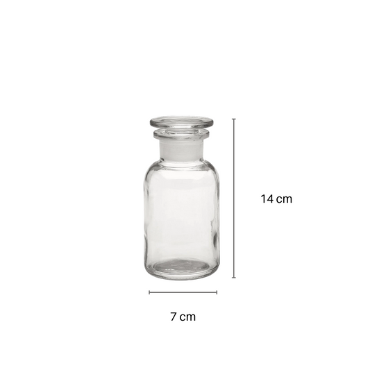 Frasco Boticario de Vidrio con tapa Esmerilada de 250 ml